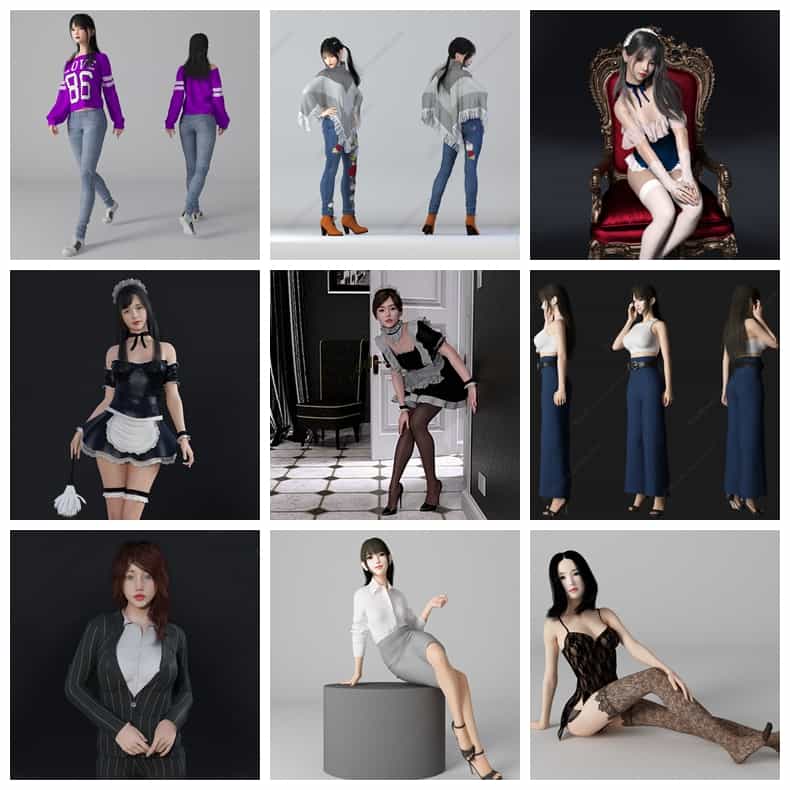 3Dmax人物模型（女性79个模型）插图45.jpg