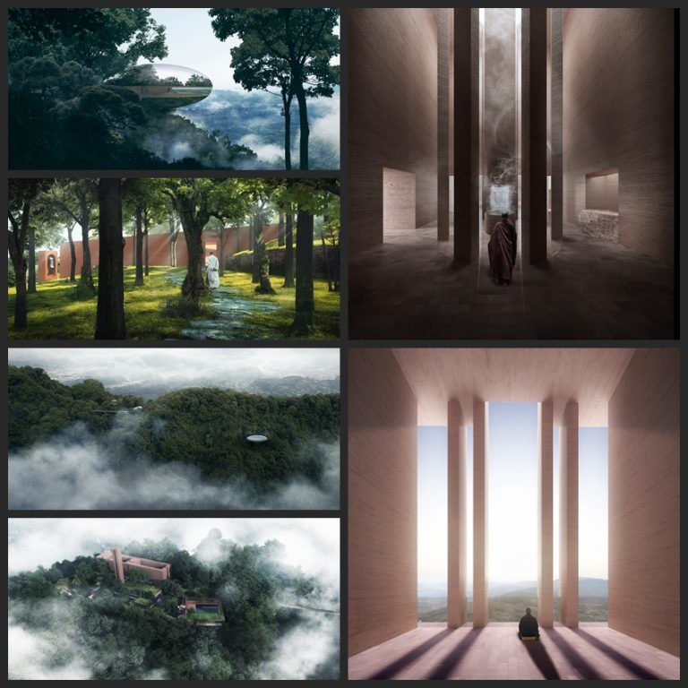 【琚宾作品】蒙顶山禅院丨全套3D模型+效果图PSD+方案文本 – 德材质