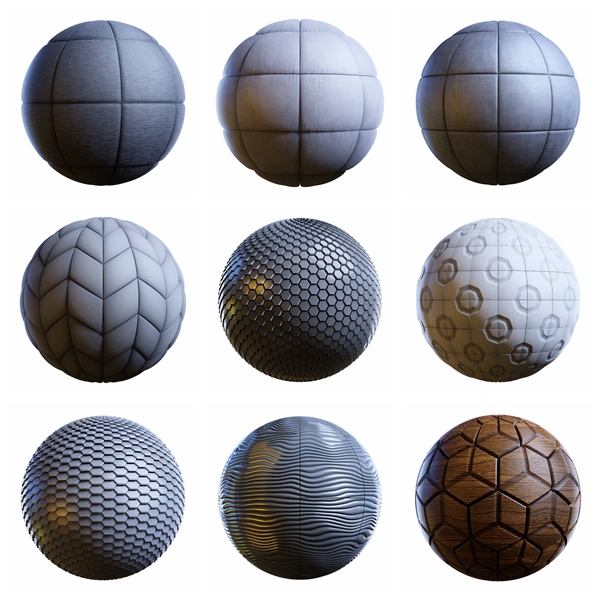 CGAxis PBR  – 墙板无缝4K贴图（包含VRAY材质）插图65 1.jpg