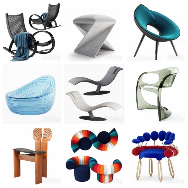 3Dsky Pro 个性创意休闲椅3D模型220个合集