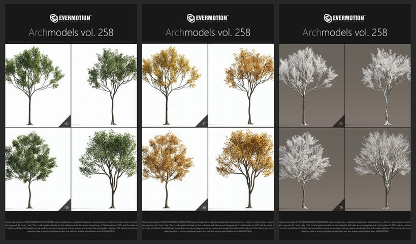 120组夏秋冬天植物树木3D模型 Evermotion – Archmodels Vol.258 (3DS MAX/FBX格式)插图910 3.jpg