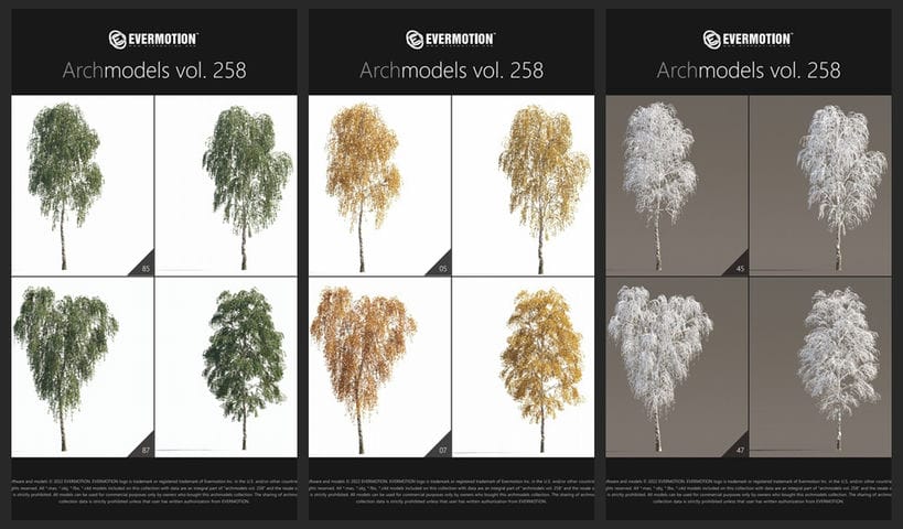 120组夏秋冬天植物树木3D模型 Evermotion – Archmodels Vol.258 (3DS MAX/FBX格式)插图12 6.jpg