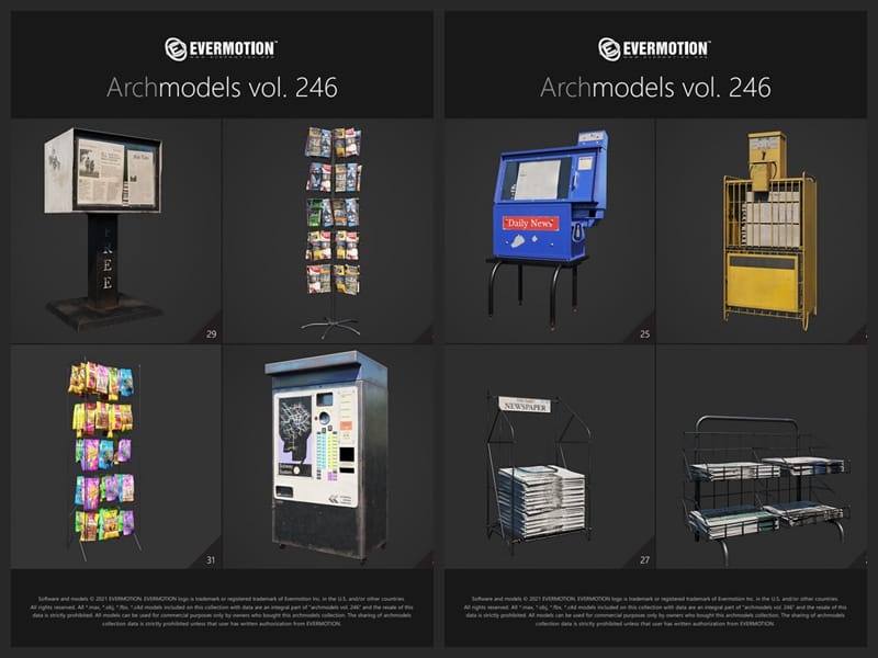 商店广告牌报亭垃圾箱栏杆公共设施3D模型 Evermotion – Archmodels Vol.246 (3DS MAX格式)插图34 4.jpg