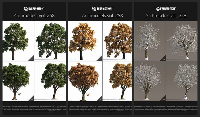 120组夏秋冬天植物树木3D模型 Evermotion – Archmodels Vol.258 (3DS MAX/FBX格式)插图34 5.jpg