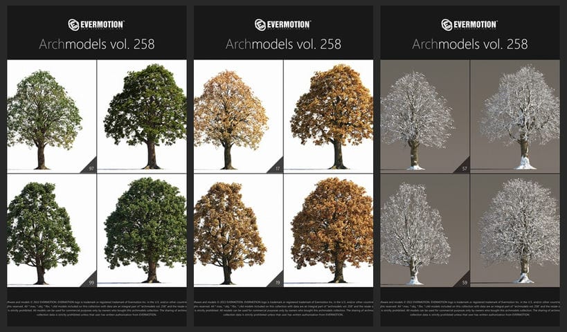 120组夏秋冬天植物树木3D模型 Evermotion – Archmodels Vol.258 (3DS MAX/FBX格式)插图45 5.jpg