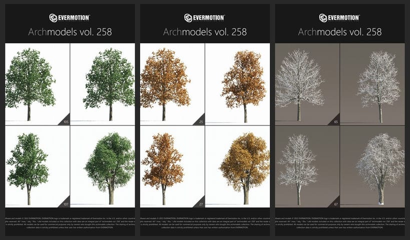 120组夏秋冬天植物树木3D模型 Evermotion – Archmodels Vol.258 (3DS MAX/FBX格式)插图67 5.jpg