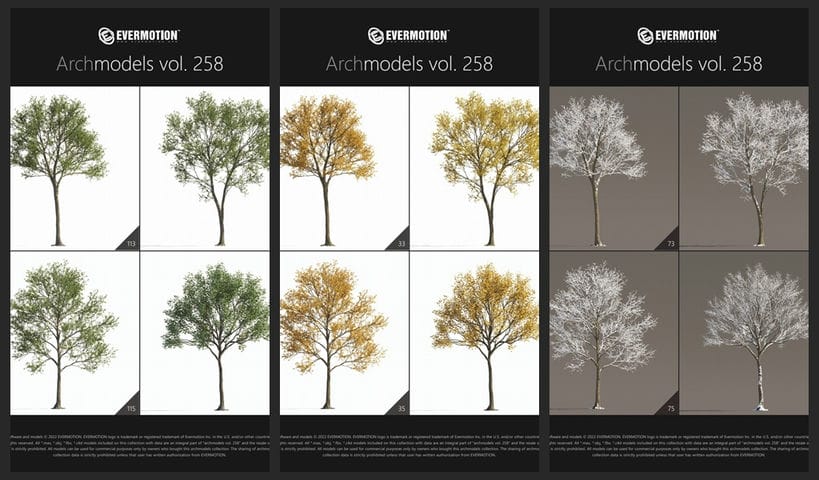 120组夏秋冬天植物树木3D模型 Evermotion – Archmodels Vol.258 (3DS MAX/FBX格式)插图89 4.jpg