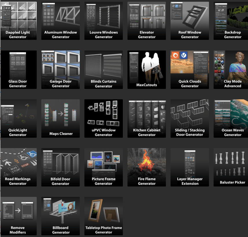 3DS MAX建筑门窗橱柜生成器插件合集 ArchVizTools Generators Collection for 3ds Max 2018-2026插图2025 05 27 21 29 42.png