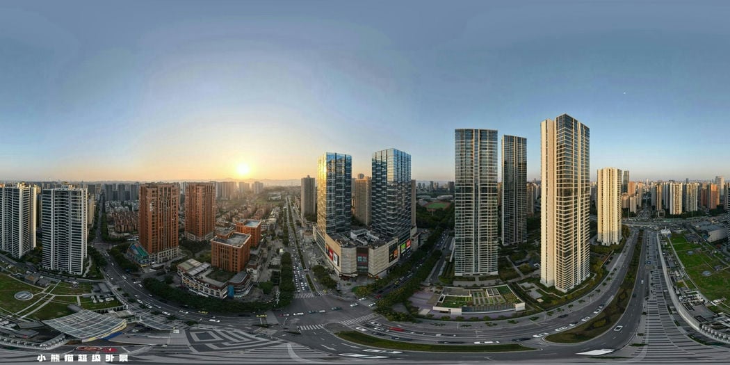 全网最全小区HDRI 原创系列外景 更新插图4夕阳1小区 小熊猫超级.jpg