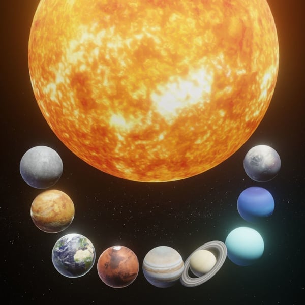 超写实太阳系3D模型