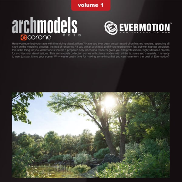 100组植物树木3D模型 Evermotion – Archmodels for Corona vol.1 (3DS MAX格式)