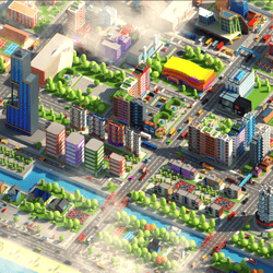 中文版丨低多边形城市建筑 Low Poly City Builder For 3dsmax2020+